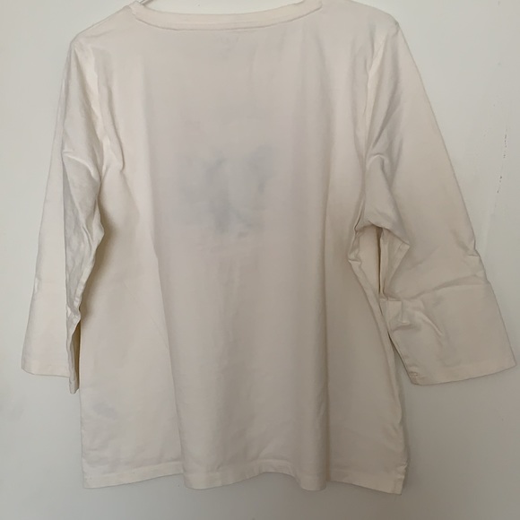 3/4 sleeves Talbots tee. - Picture 2 of 3